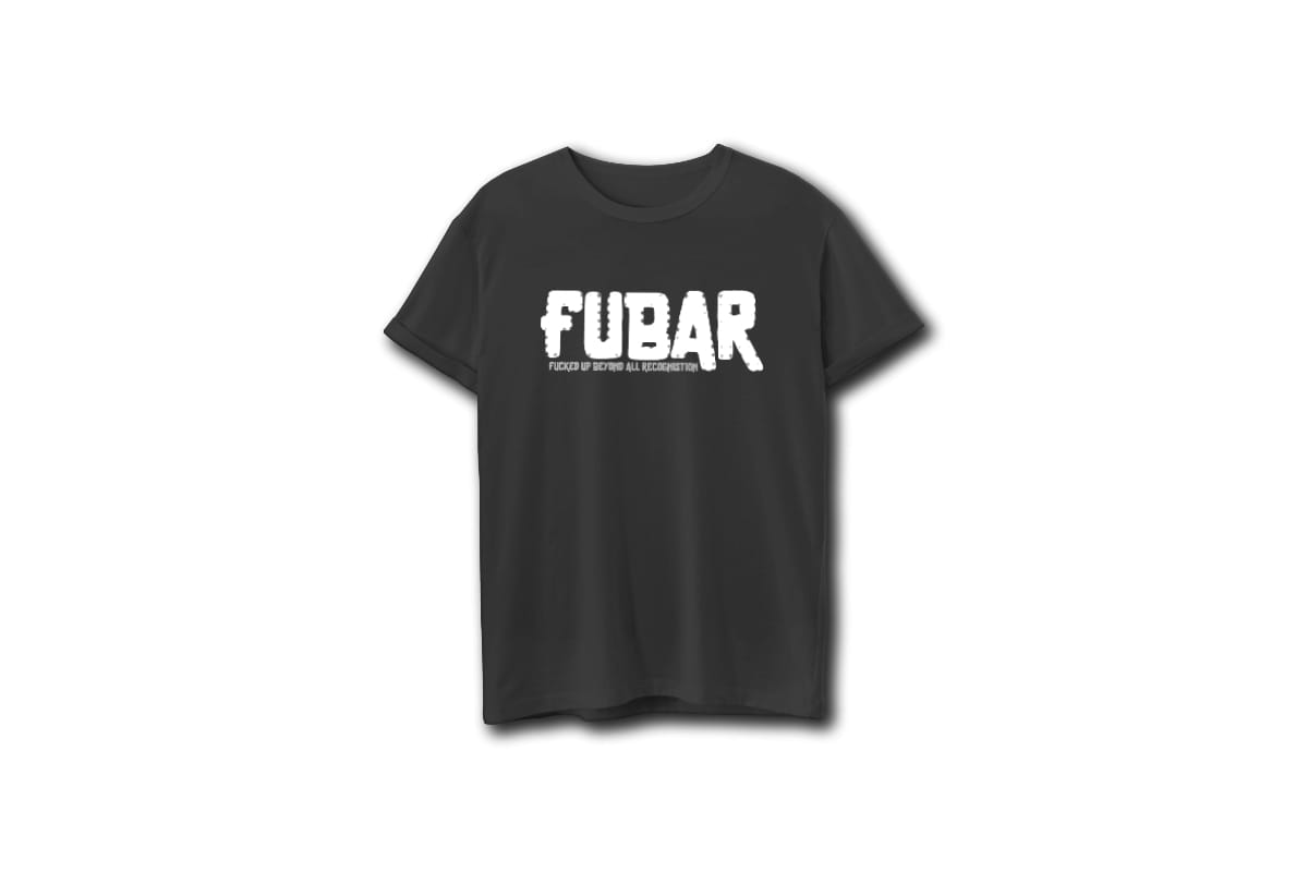 FUBAR T-Shirt - Yellow Text Medium