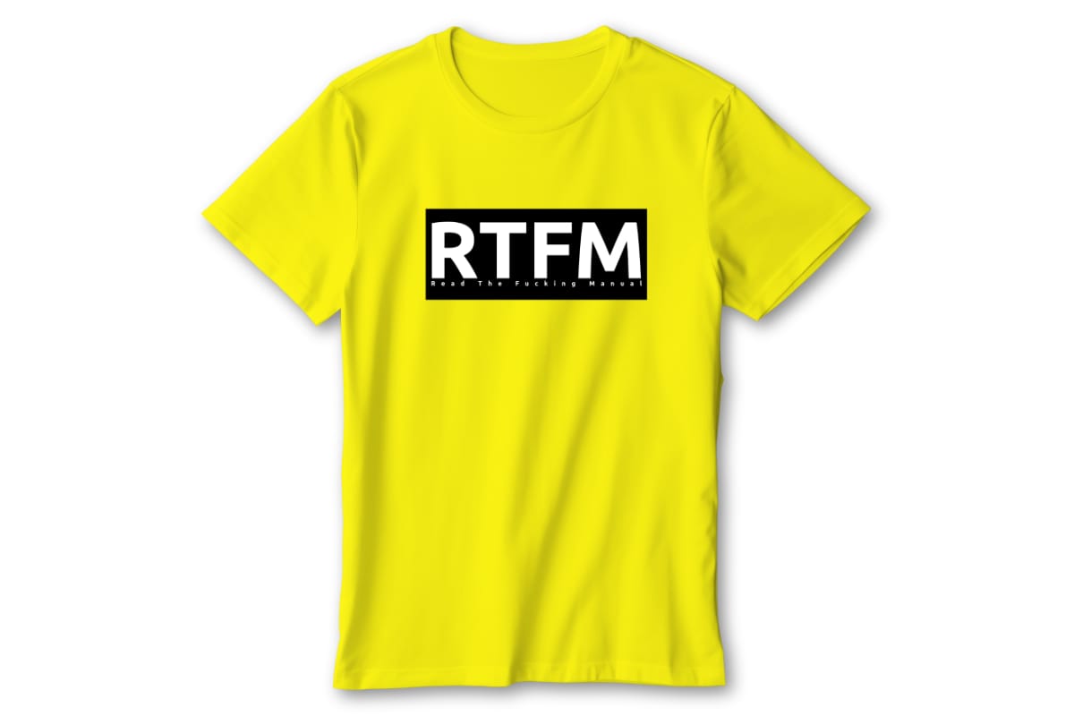 RTFM T-Shirt - Yellow